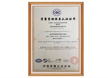 Quality Management System Certificate