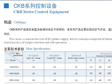 CKB Series Control Equipment
